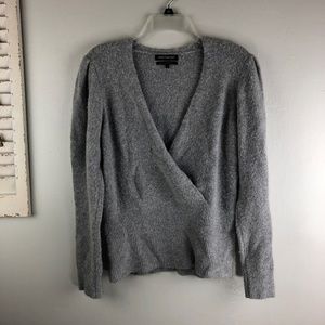 SOMETHING NAVY ALPACA BLEND FUZZY SWEATER MEDIUM